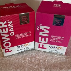 Omnilife Power Gain and FEM Supplement Powders